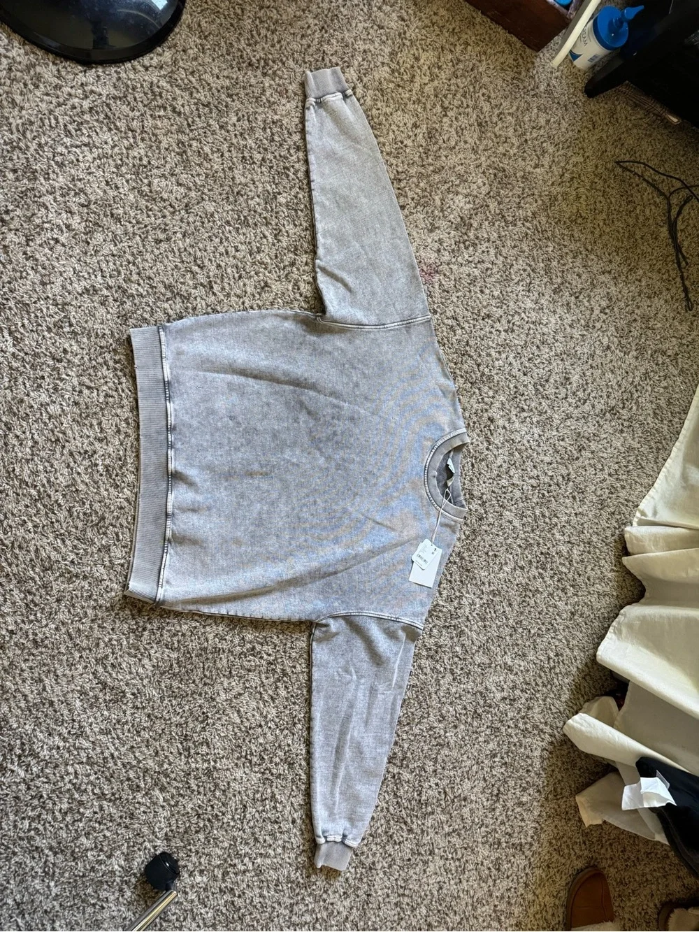 Free People Falling Forward Grey Sweatshirt